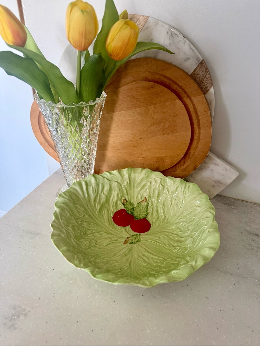 1950’s Carlton Ware Salad Bowl with Hand-Painted R ed Tomatoes